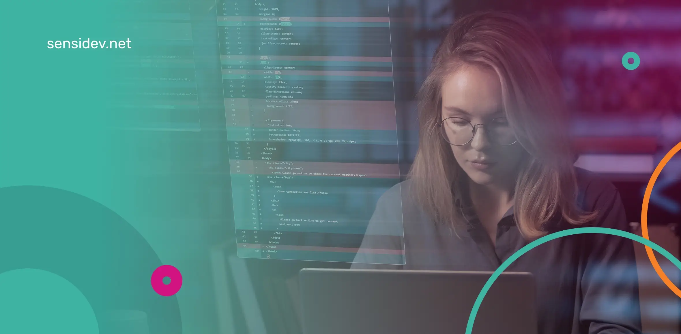 A software developer at a computer, writing and reviewing lines of code, symbolizing their role in developing and maintaining software applications.